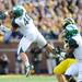 Michigan State linebacker Max Bullough misses a potential interception thrown by Michigan quarterback Denard Robinson in the first quarter against Michigan State at Michigan Stadium on Saturday afternoon. Melanie Maxwell I AnnArbor.com
